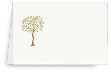 Blue Italian Fruit Tree - Place cards