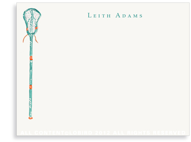 Caribbean Lacrosse Stick- Flat Note Cards