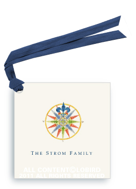 Compass Rose - 16 Point Blue - Gift Tags