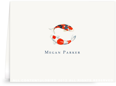 Double Koi - Folded Note Cards