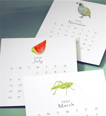 garden calendar refill- NEW 2026