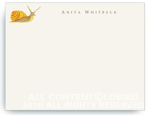 Garden Snail - Flat Note cards