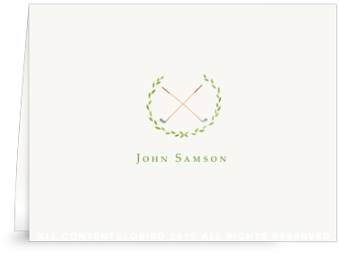 Golf Clubs- Folded Note Cards