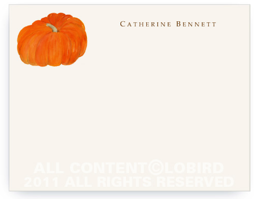 Heirloom Pumpkin - Flat Note Cards