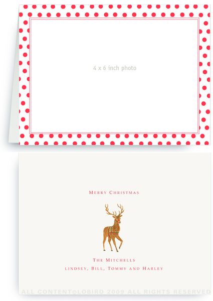 Holiday Red Dots - Photo Greeting Cards