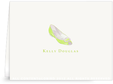 Lime Flat - Folded Note Cards