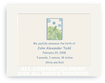 Lion Mother and Child - Baby Announcements