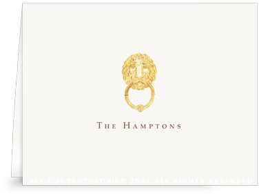 Parisian Lion Knocker - Folded Note Cards