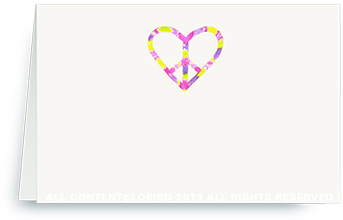peace heart - place cards