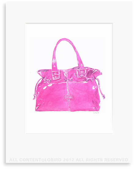 Pink Handbag - 8 x 10 Print in 11 x 14 Mat 