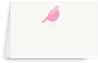 Pink Song Bird -Place Cards