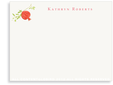 Pomegranate -Flat Note cards