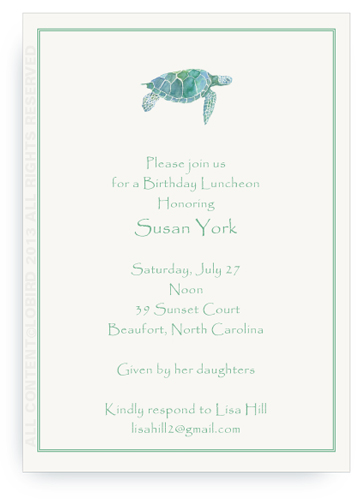 Sea Turtle - Invitation