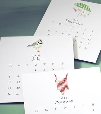 seaside calendar refill - NEW 2026