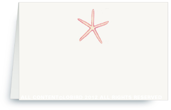 Starfish- Coral - Place Cards