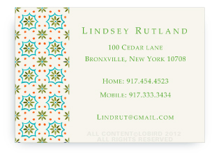 Talavera Tile - Green/Turquoise - Calling Cards