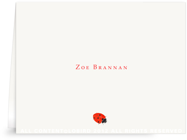 Tiny Lady Bug - Folded Note Cards