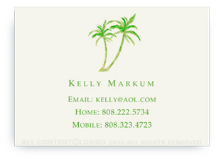 Twin Green Palms - Calling Cards