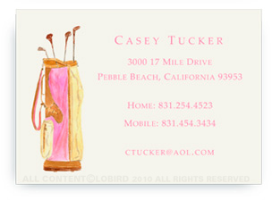 Vintage Pink Nantucket Golf Bag - Calling Cards