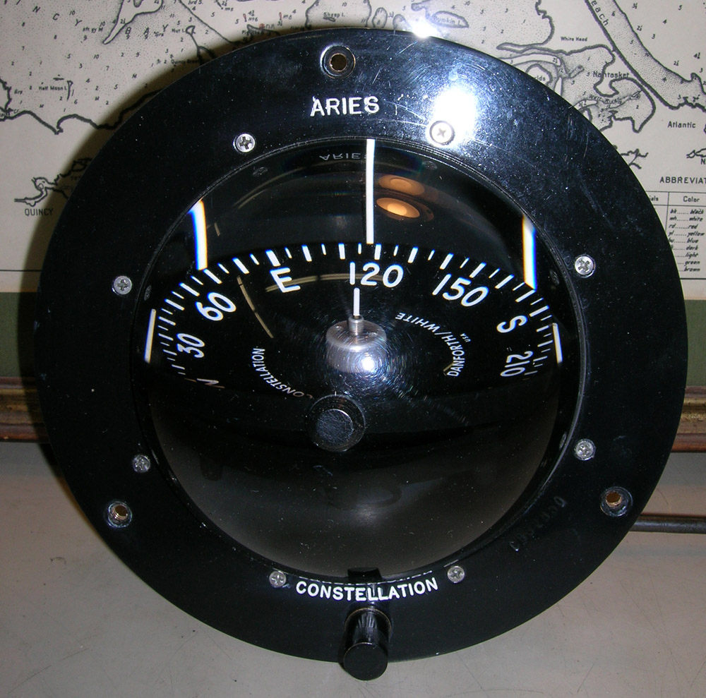 5" Danforth / White Constellation Aries Compass