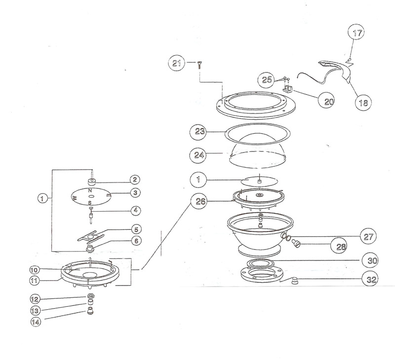 6" Danforth, KelvinWhite Constellation Parts
