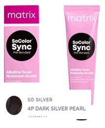 Matrix So Color Sync Pre-Bonded Alkaline Toner Demi Color 4P DARK SILVER PEARL