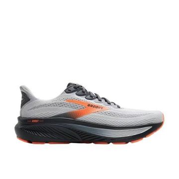 Brooks Mens Ghost 17 Oyster Mushroom/Orange/Ebony 