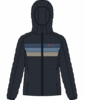 Cotopaxi Mens Fuego Down Hooded Jacket Carbon Stripes