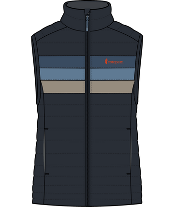 Cotopaxi Mens Fuego Down Vest Carbon Stripes