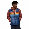 Cotopaxi Mens Fuego Down Vest Deep Sea Stripes (Close Out)