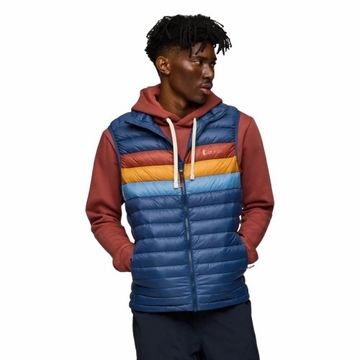 Cotopaxi Mens Fuego Down Vest Deep Sea Stripes (Close Out)
