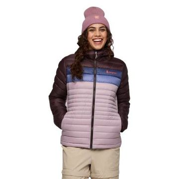 Cotopaxi Womens Fuego Down Hooded Jacket Coffee And Quartz
