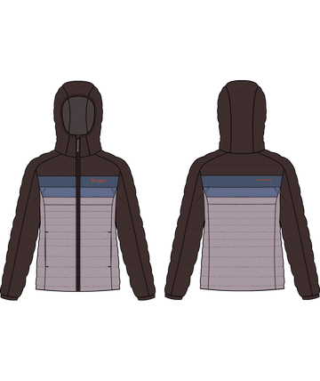 Cotopaxi Womens Fuego Down Hooded Jacket Coffee And Quartz