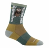 Darn Tough Womens Critter Club Micro Crew Lightweight Hiking Socks Owl Green Darn Tough Womens Critter Club Micro Crew Lightweight Hiking Socks Owl Green