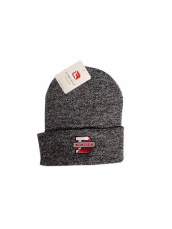 Denison Bueller Knit Cuff Hat With Marled Yarn Black