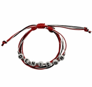 Denison Corded Bracelet Red/ White/ Black