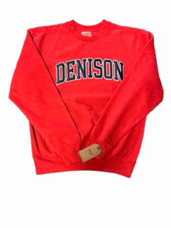 Denison MV Embroidered Crew Red