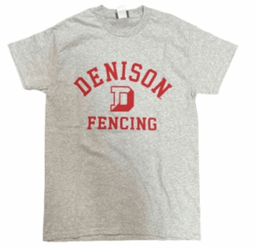 Denison MV Fencing Tee Gray