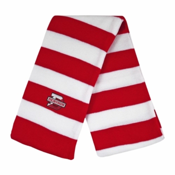 Denison Niagara Rugby Striped Knit Scarf Red/White