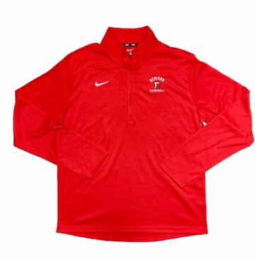 Denison Nike Baseball 1/4 Zip Red