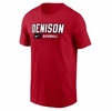 Denison Nike Baseball Dri Fit Tee Red