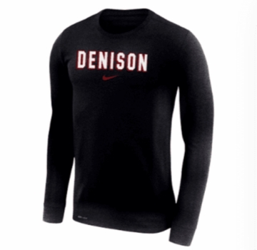Denison Nike Core Long Sleeve Tee Black