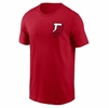 Denison Nike Dri Fit Legend Short Sleeve Lacrosse Tee Red