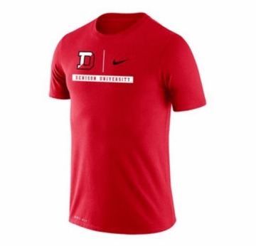 Denison Nike Dri Fit Short Sleeve Tee Red