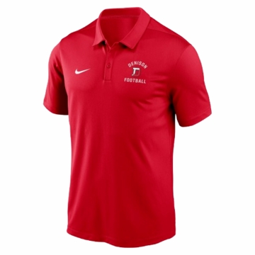 Denison Nike Football Victory Solid Polo Red 
