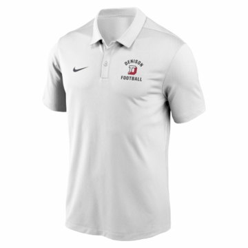 Denison Nike Football Victory Solid Polo White