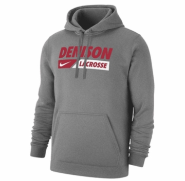 Denison Nike Lacrosse Club Fleece Hoody Dark Heather
