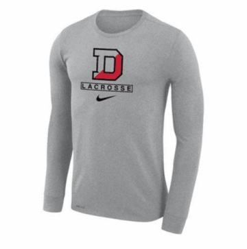 Denison Nike Lacrosse Long Sleeve Dark Heather