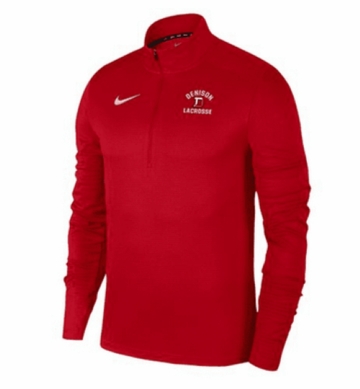Denison Nike Lacrosse 1/4 Zip Red