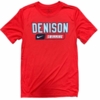 Denison Nike Legend Swimming Short Sleeve Shirt Red